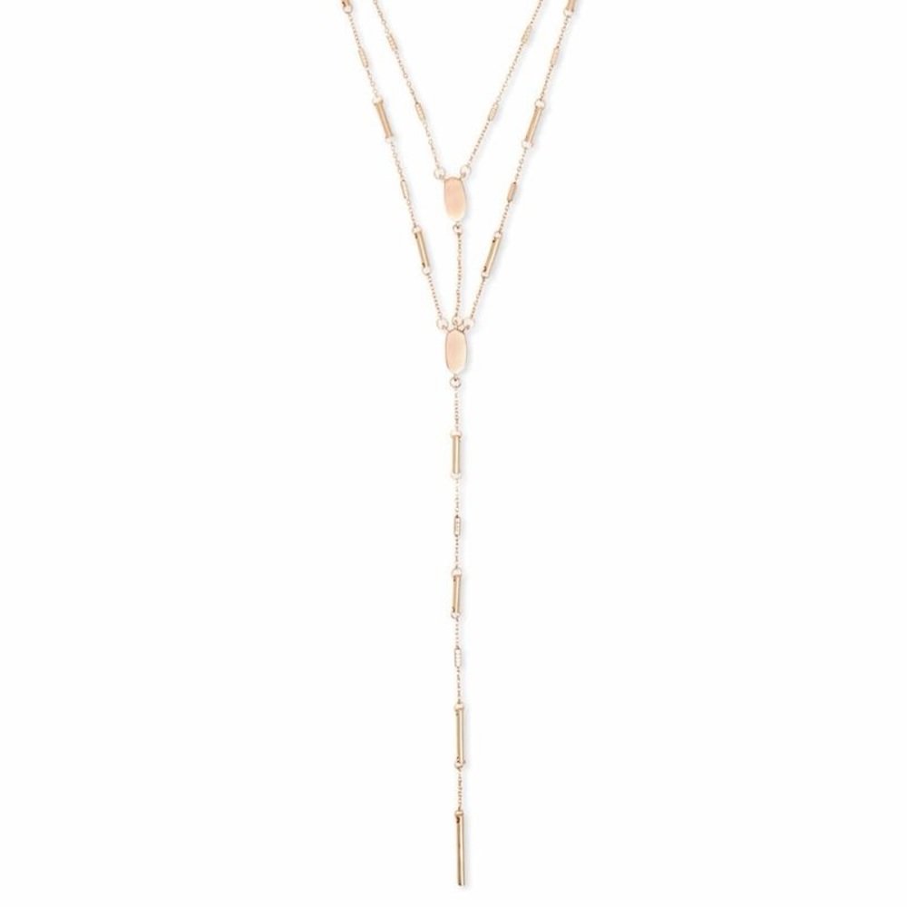 Kendra Scott Adelia Y Necklace in Rose Gold